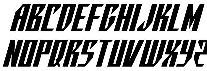 Yonder Blue Condensed Font LOWERCASE