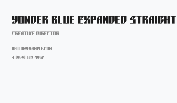 Yonder Blue Expanded Straight Business Card