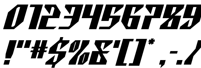 Yonder Blue Expanded Font OTHER CHARS