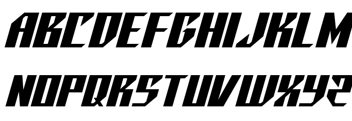 Yonder Blue Expanded Font LOWERCASE