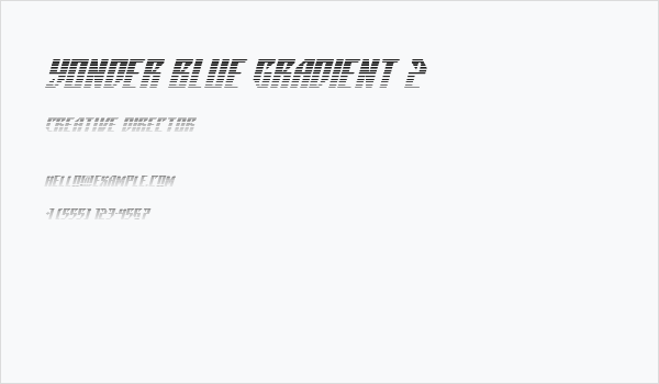 Yonder Blue Gradient 2 Business Card