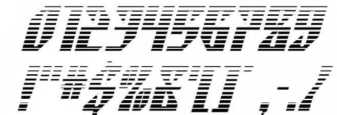 Yonder Blue Gradient Font OTHER CHARS