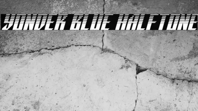 Yonder Blue Halftone Font examples