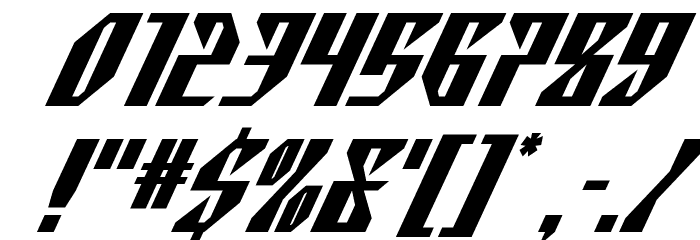 Yonder Blue Italic Font OTHER CHARS