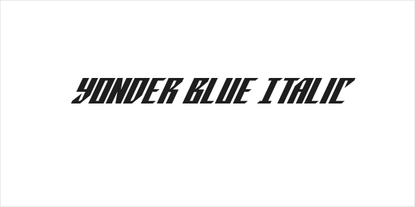 Yonder Blue Italic Logo