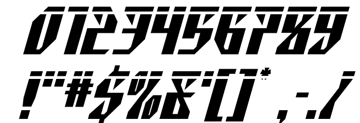 Yonder Blue Laser Font OTHER CHARS