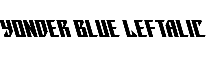 Yonder Blue Leftalic  Free Fonts Download