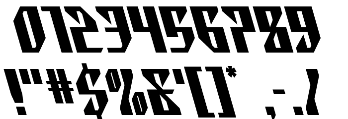 Yonder Blue Leftalic Font OTHER CHARS