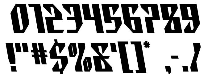 Yonder Blue Semi-Leftalic Font OTHER CHARS
