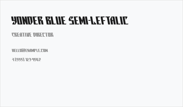 Yonder Blue Semi-Leftalic Business Card