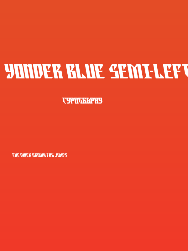 Yonder Blue Semi-Leftalic Poster