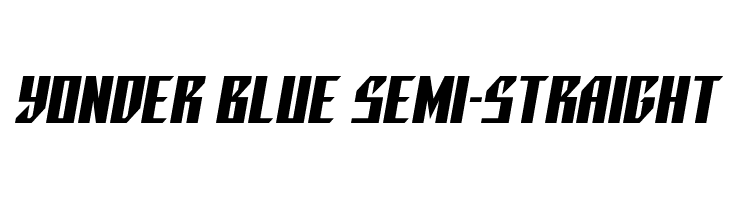Yonder Blue Semi-Straight  Frei Schriftart Herunterladen