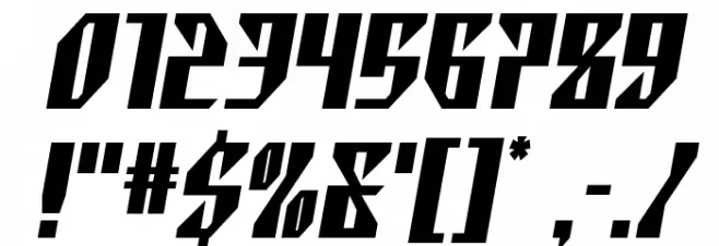 Yonder Blue Semi-Straight Font OTHER CHARS