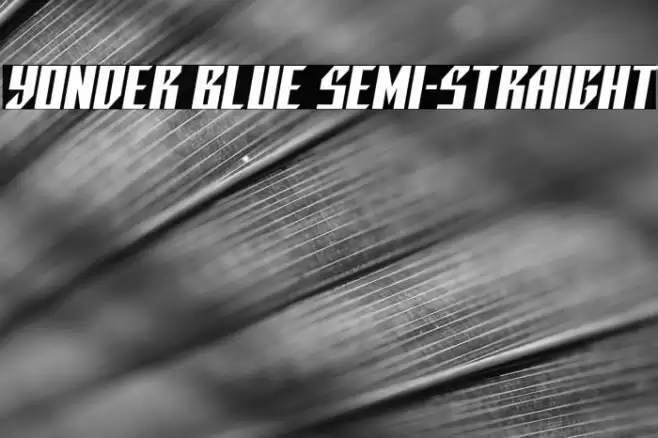Yonder Blue Semi-Straight Font examples