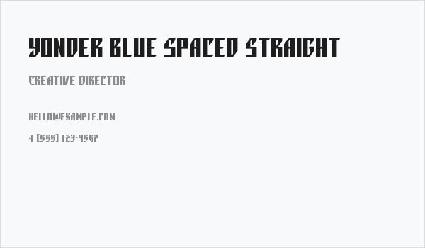 Yonder Blue Spaced Straight Business Card