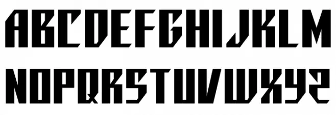Yonder Blue Spaced Straight Font LOWERCASE