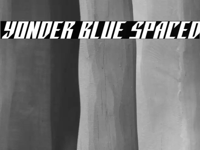 Yonder Blue Spaced Font examples
