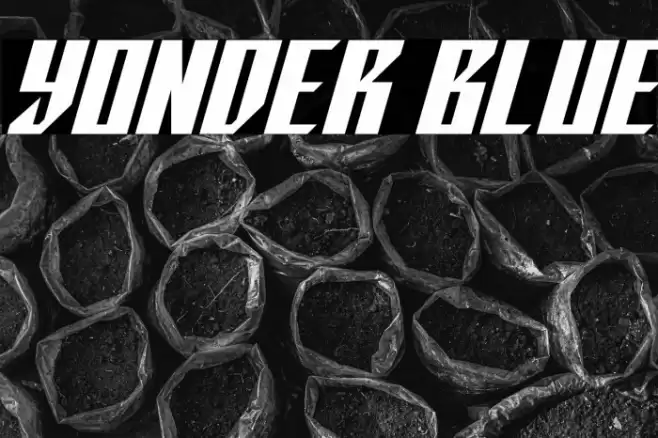 Yonder Blue Font examples