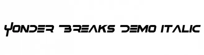 Yonder Breaks Demo Italic Шрифта