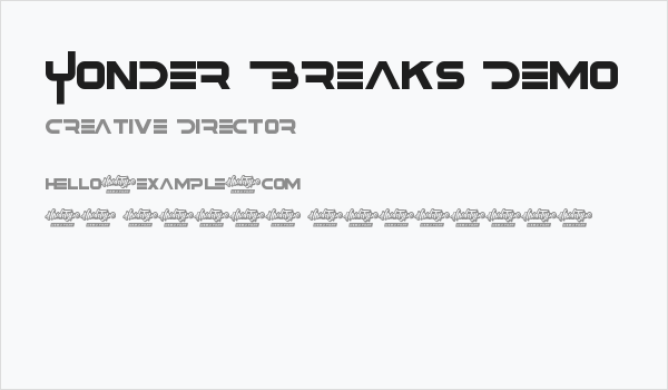 Yonder Breaks Demo Business Card