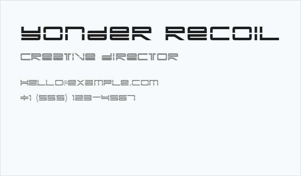 Yonder Recoil Business Card