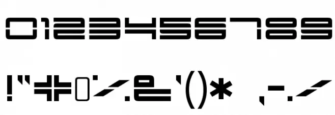 YonderRecoil-Regular Font OTHER CHARS