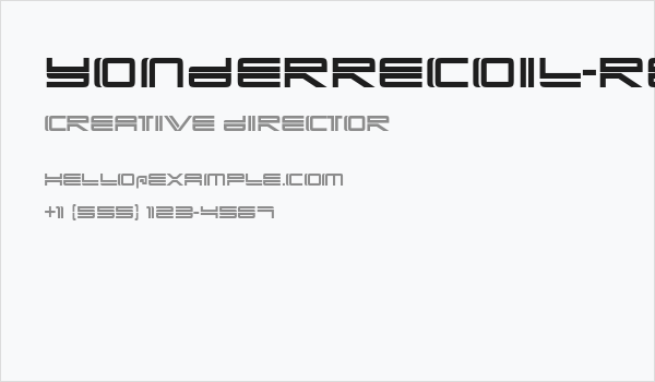 YonderRecoil-Regular Business Card