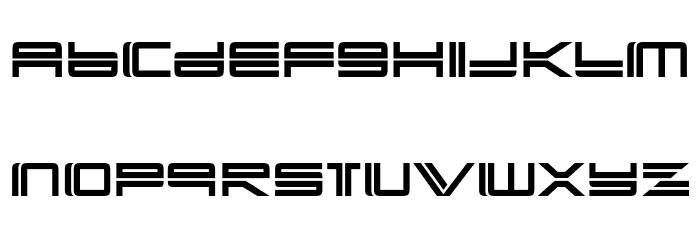 YonderRecoil-Regular Font LOWERCASE