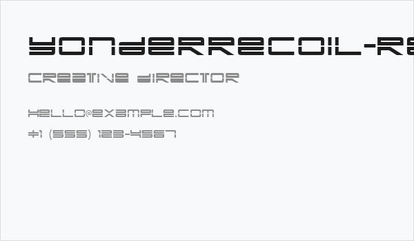 YonderRecoil-Regular Business Card