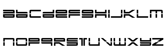YonderRecoil-Regular Font LOWERCASE