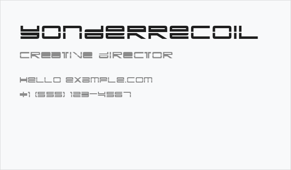 YonderRecoil Business Card