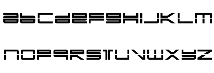 YonderRecoil Font LOWERCASE