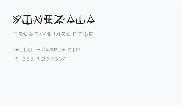 Yonezawa Business Card