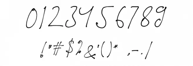 Yonitta Signature freepersonal Font OTHER CHARS