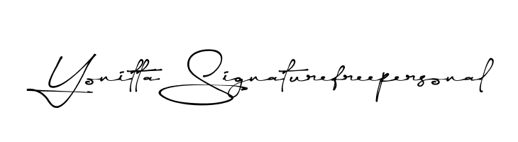 Yonitta Signature freepersonal  フリーフォントのダウンロード
