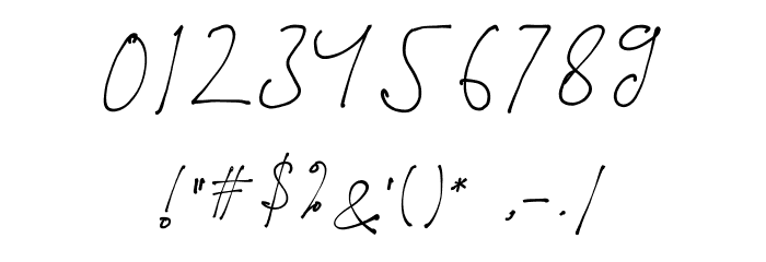 Yonitta Signature freepersonal Font OTHER CHARS