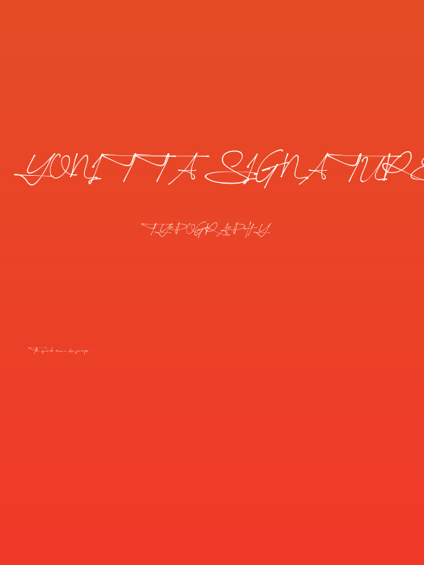 Yonitta Signature freepersonal Poster