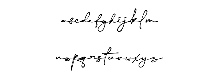 Yonitta Signature freepersonal Font LOWERCASE