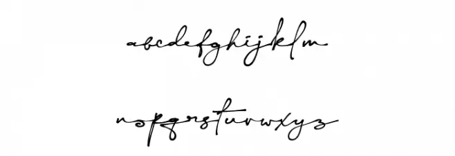 Yonitta Signature freepersonal फ़ॉन्ट लोअरकेस