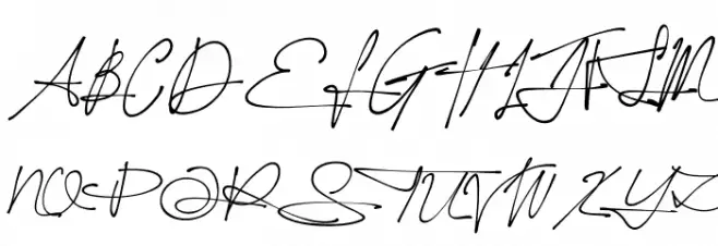 Yonitta Signature freepersonal フォント 大文字