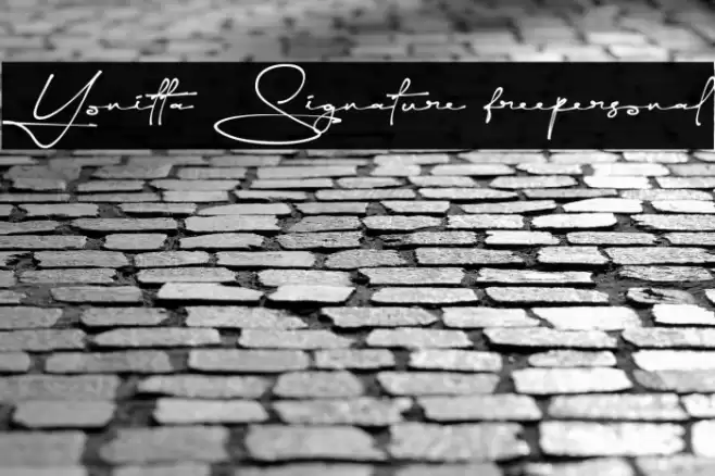 Yonitta Signature freepersonal Font examples