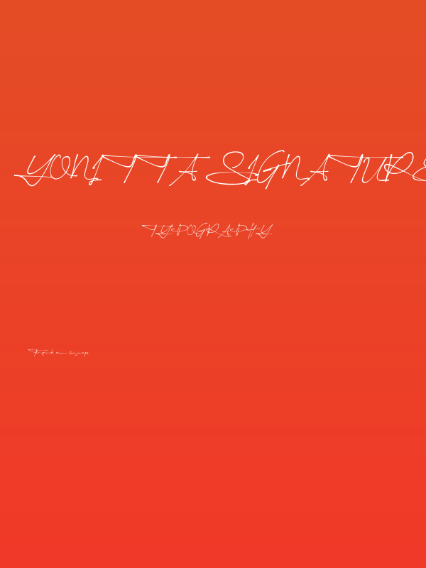 Yonitta Signature freepersonal Poster