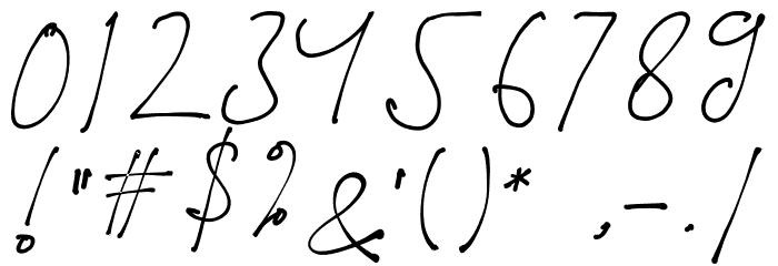 Yonitta Signature Font OTHER CHARS
