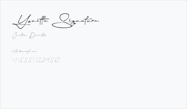 Yonitta Signature Business Card