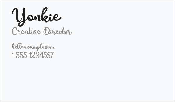 Yonkie Business Card