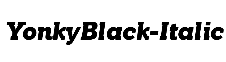 YonkyBlack-Italic Font