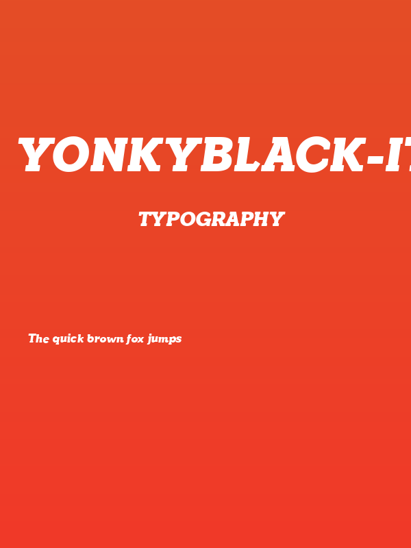 YonkyBlack-Italic Poster