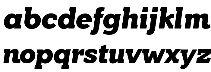 YonkyBlack-Italic Font LOWERCASE