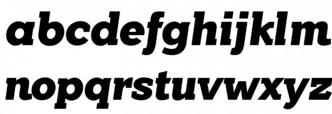 YonkyBlack-Italic Font LOWERCASE
