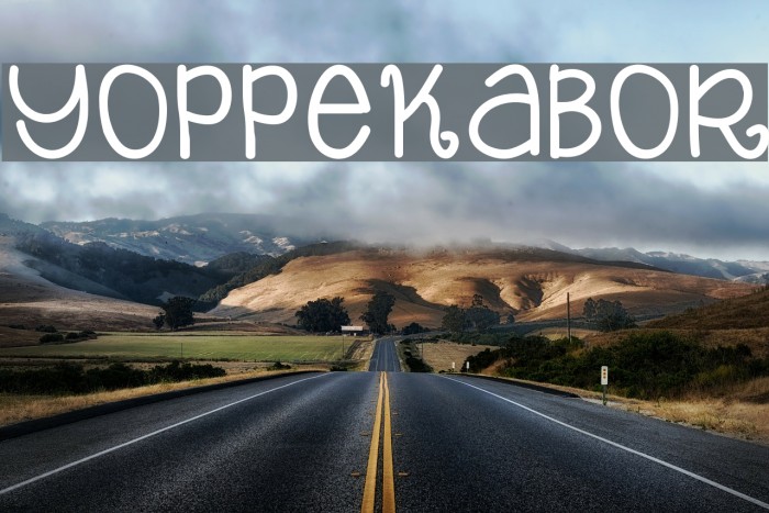 Yop_Pekabor Font examples